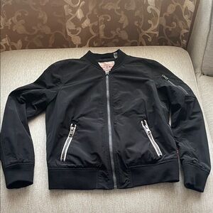 Levi's Black Bomber Jacket with Silver Accents